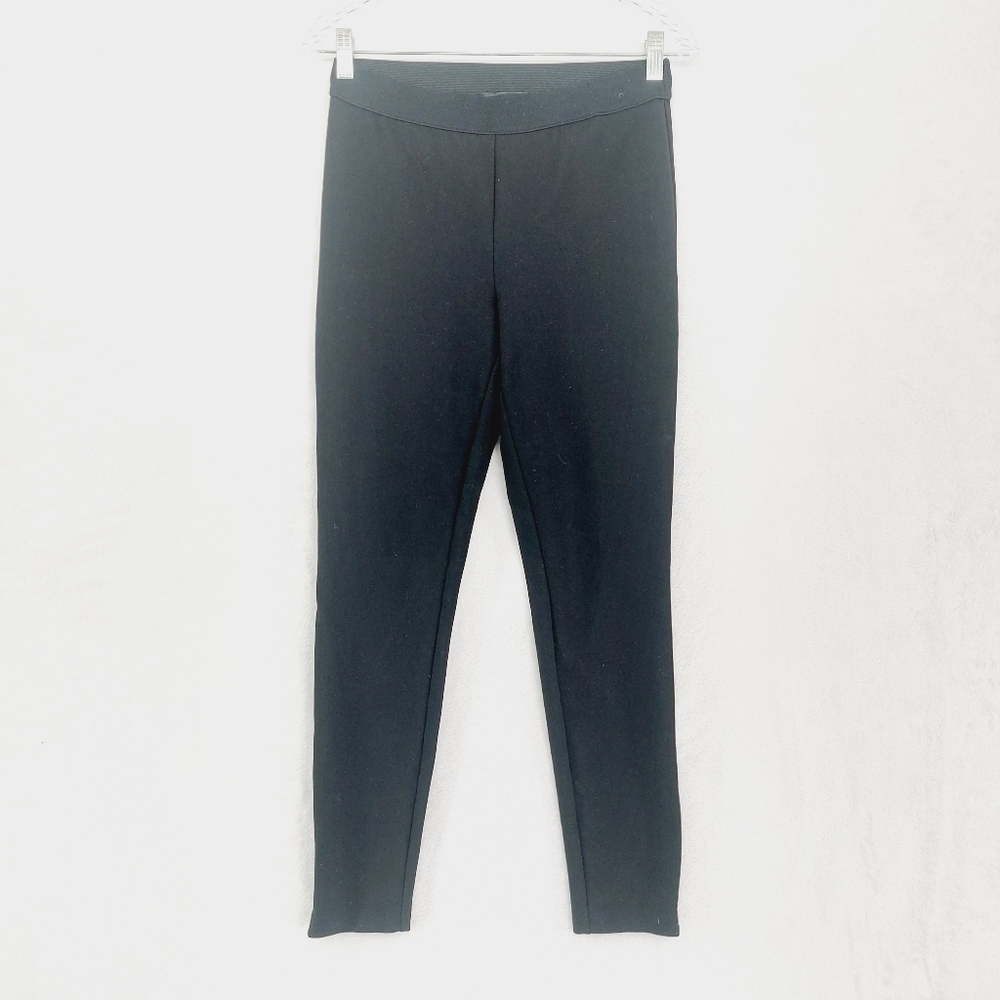 Talbots Soho Black Solid Shadow Heather Leggings P5220 - Picture 2 of 11